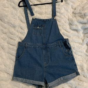 Jean short overalls